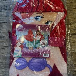 Disney Mermaid Bath Poncho New 