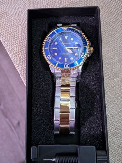 Kimsoun Diver-Style Quartz Watch Blue Dial