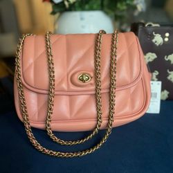 Coach Coral Quilted Madison (Full Size)