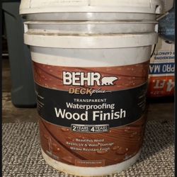 Behr Wood Stain & Finish Cedar Naturaltone Transparent Waterproofing Exterior 5 Gal