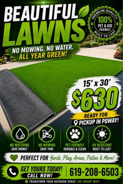 Brand new roll of turf $630 for 15x30 turf grass