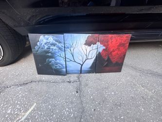 The Cloud Tree" 3-piece canvas