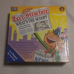 Learning Well Games - Text Structure: What's The Scoop?