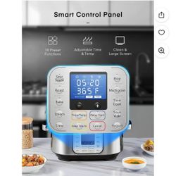 HOUSNAT 10-in-1 Programmable 6 Qt Slow Cooker-Crock Stainless Steel