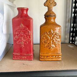 vintage decorative ceramic bottles