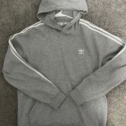 Grey Adidas Hoodie (Size L)