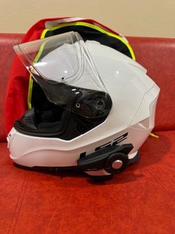 LS2 white motorcycle helmet Medium