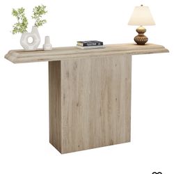 Farmhouse Entryway Table, Wood Sofa Table for Living Room, Hallway, Entrance, Foyer, Oak