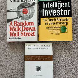 Classic Investment Books.  Lot of 3, new condition.  Essential reading from the bestsellers, The Intelligent Investor by Benjamin Graham (Fourth Editi