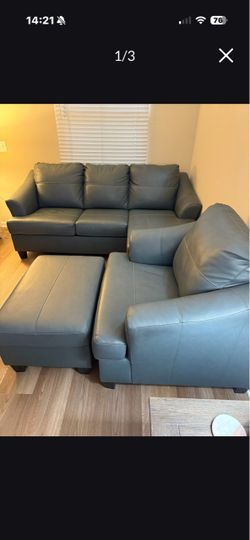 Genoa Leather Sofa Chaise