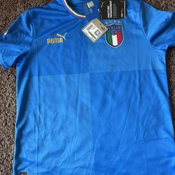 NWT Puma Youth Italy National Team Blue Home Soccer Jersey