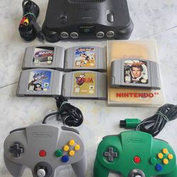 NINTENDO 64 WITH 5 GAMES
