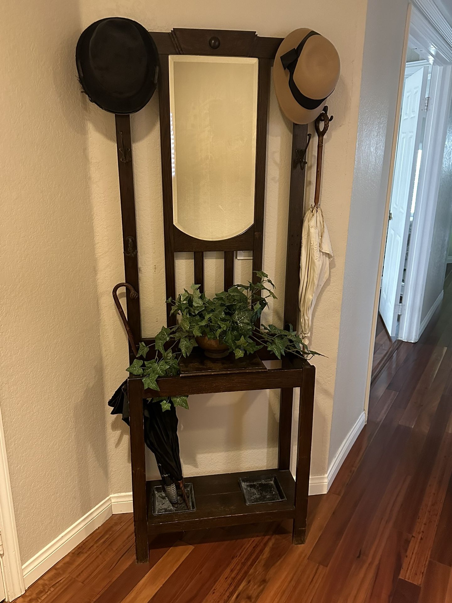 Mirrored Antique Hall Tree