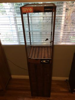 Wooden Cabinet with Acrylic Clear Pieces in Great Condition