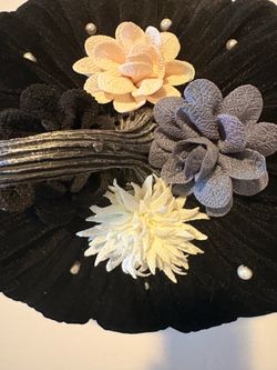 Large 13.5” Weighted Velvet Pumpkin Centerpiece - Handcrafted Boutique Style