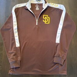 San Diego Padres Large Quarter Zip - Brand New 