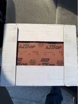 Norton P220 grit sand paper 100 sheets box new unopened