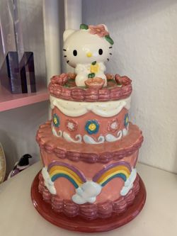 Blue Sky Hello Kitty Ceramic Cake Cookie Jar