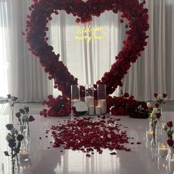 Red Heart Backdrop