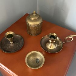 Antique Brass Decor Lot