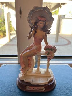 Home Interior Collection Lady Figurine with Parasol