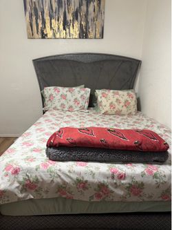 Bed frame and mirror dresser