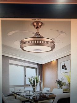 New Retractable/invisible CEILING FAN CHANDELIER