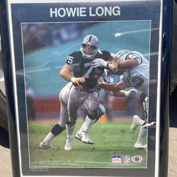 Vintage 1988 Starline Los Angeles RAIDERS Poster NFL Football HOWIE LONG
