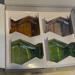Stemless Multi-Color Glasses By Yield - New In Box!