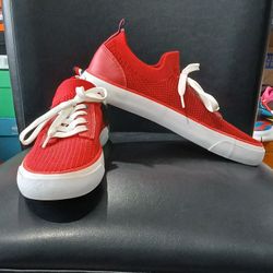 Tommy Hilfiger Red Slip-On Sneakers. Breathable. Men Size 9. Pre-Loved