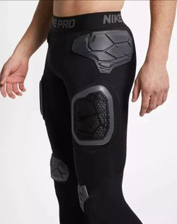 Brand New Nike 7 Pad Hyperstrong Combat Compression Padded Football 3/4 Padded Bottom Girdle Tights Black Men Size Large