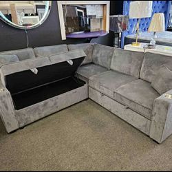 New Sleeper 90x90 Sectional Couch With Storage / Free Delivery 