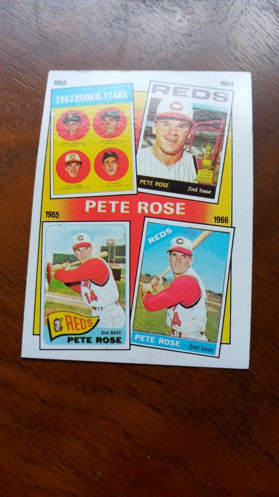 Pete Rose Vintage Topps Baseball Trading Card