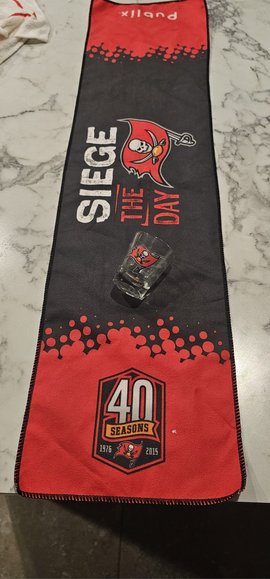 Tampa Bay Bucs Shot Glass And Cooling Wet Cloth