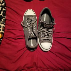 10.5 Low Top Grey Converse Hardly Worn