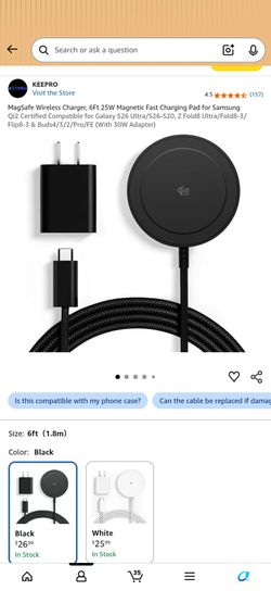 MagSafe Wireless Charger 6Ft 25W