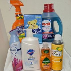 Persil, Snuggle, Palmolive,  Spic & Span,  Febreze,  Hand Soap & Spray Disinfectant 
