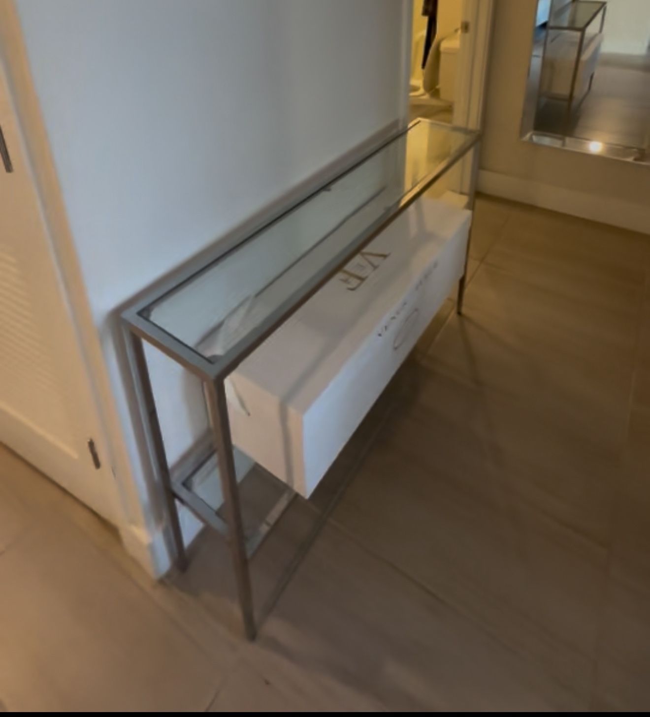 Glass & Chrome Table