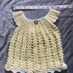 Corchet Yellow Baby Dress 