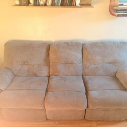 2 Brown Reclining Couches