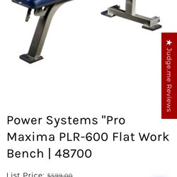  BENCH PRESS NEW COMMERCIAL GRADE PRO MAXIMA PLR-600 FLAT WORK BENCH WITH WHEELS