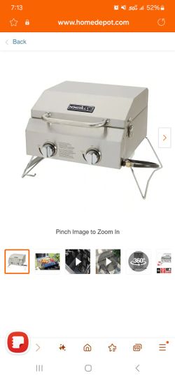 Nexgrill
2-Burner Portable Propane Gas Table Top Grill in Stainless Steel