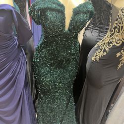 Long Emerald Green Dress