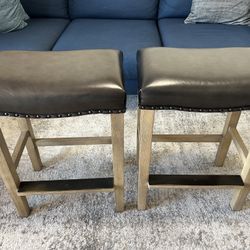 Leather Bar Stools from Pottery Barn