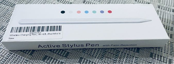 Stylus Pen in White with Multicolor Dot Detail