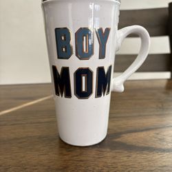 New Boy Mom Ceramic Travel Mug With Lid 
