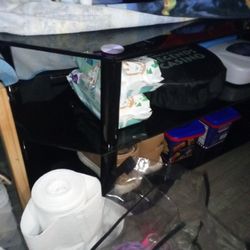 Black Glass End Table