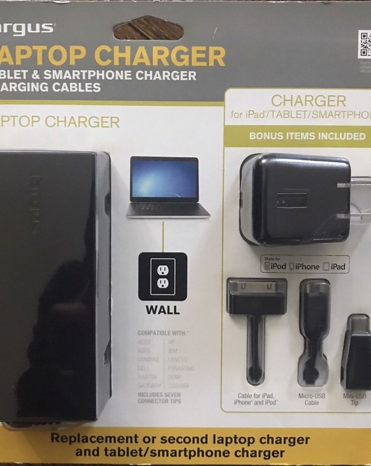 Laptop / Phone / Tablet Charger All In One Targus Brand