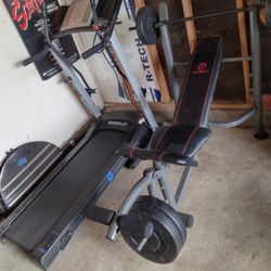 Treadmill 100$ And Weight Bench For 100$  Firm 