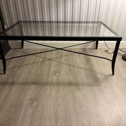Black Glass Table 